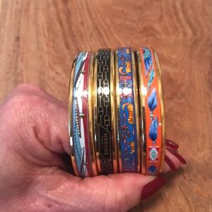Hermes Bracelets. Enameled gold. $370 each